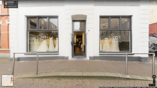 Virtuele tour van Sam’s Bruidsboetiek op Google Streetview