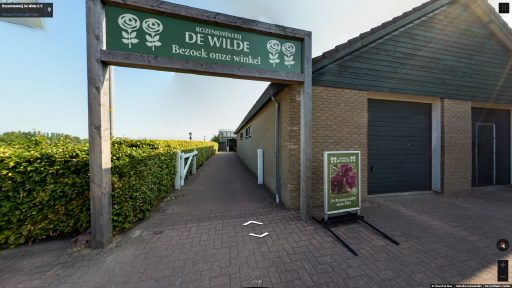 Virtuele tour van Rozenkwekerij De Wilde op Google Streetview