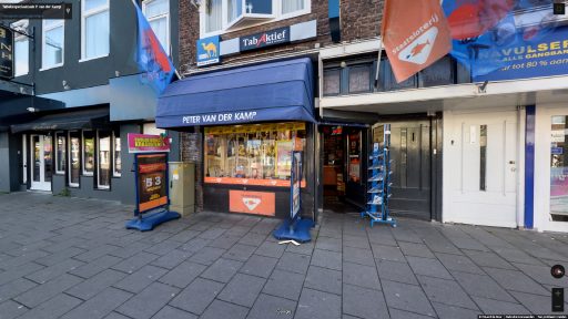 Virtuele tour van Tabaksspeciaalzaak P. van der Kamp op Google Streetview