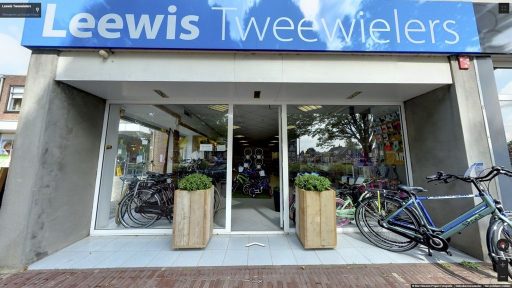 Virtuele tour van Leewis Tweewielers op Google Streetview